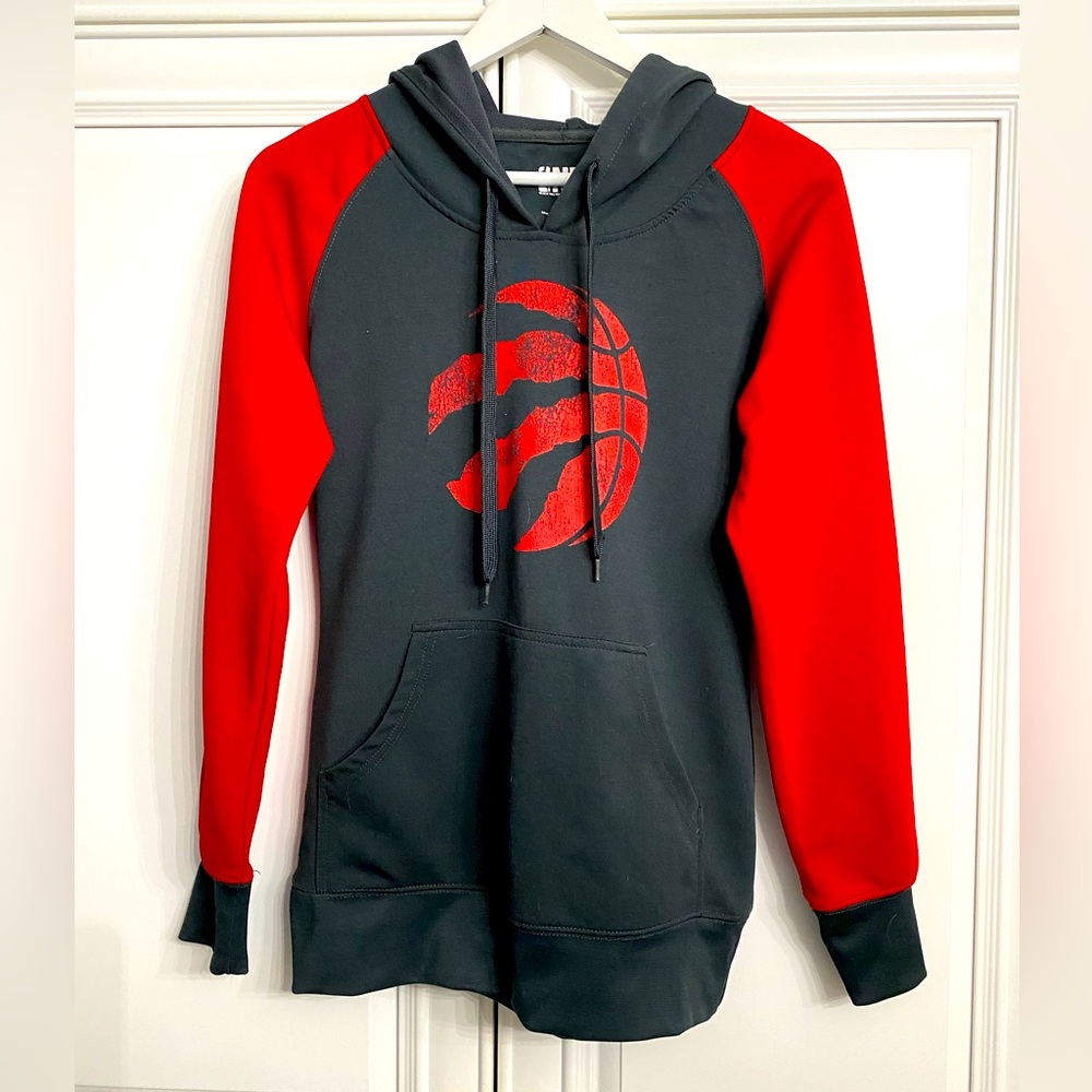 NBA Men’s Size Small Toronto Raptors Hoodie Red Black with Logo On Front